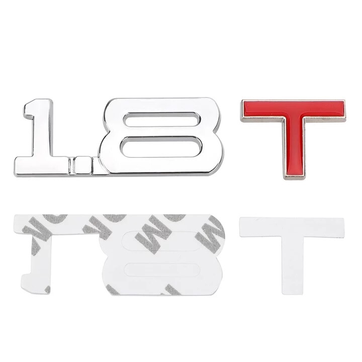 Tem decal chữ kim loại dán xe ô tô