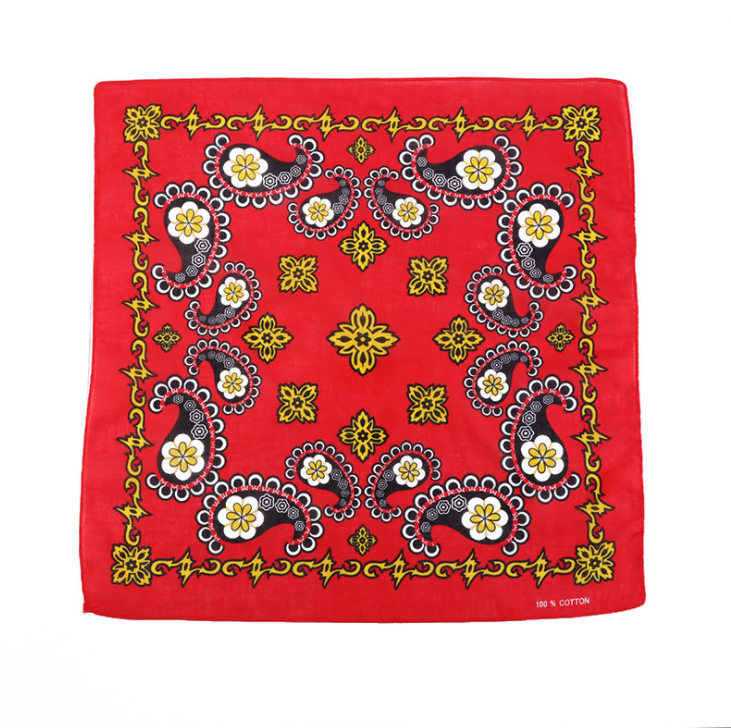 Khăn Bandana phong cách Vintage dễ thương 54x54cm - BDN06.3 hoa tulip đỏ