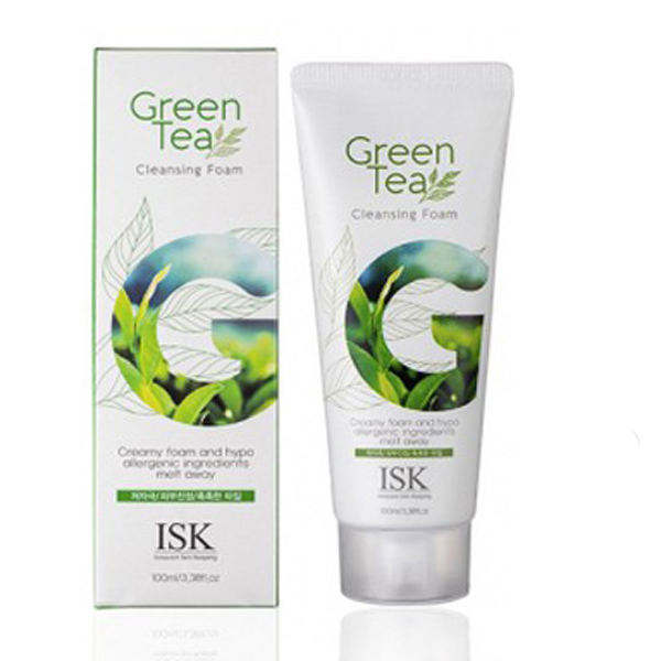 Sữa rửa mặt trà xanh kháng khuẩn ngừa mụn ISK Hàn Quốc 100ml