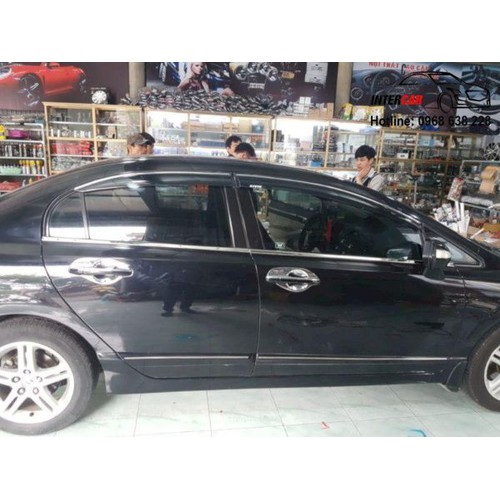 Nẹp Chân Kính Xe Chevrolet Cruze inox bộ 4 chi tiết