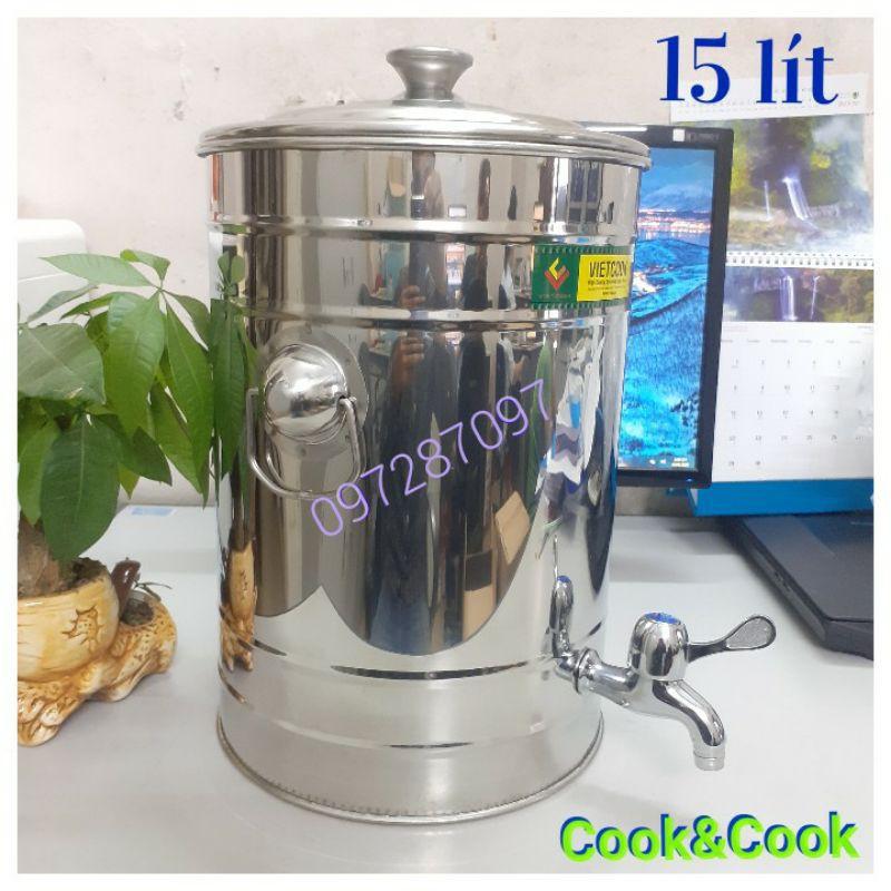 Bình đựng nước inox 15 lít có vòi SUS304