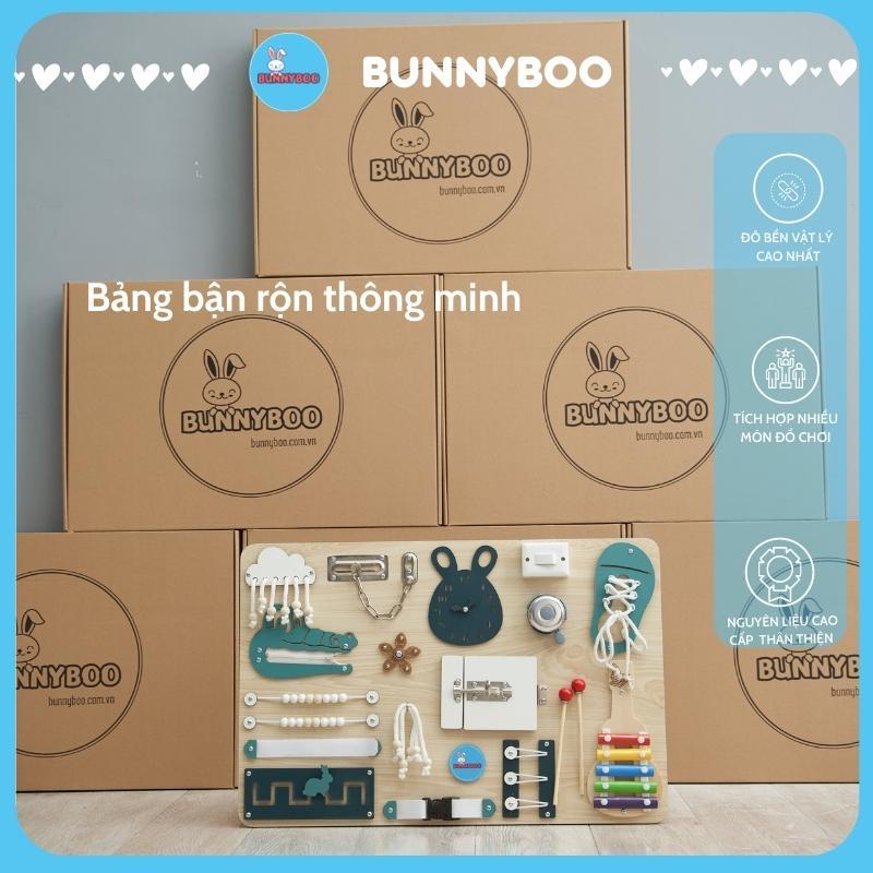 Busy board bảng bận rộn BUNNYBOO đồ chơi thông minh cho bé free gắn tên riêng