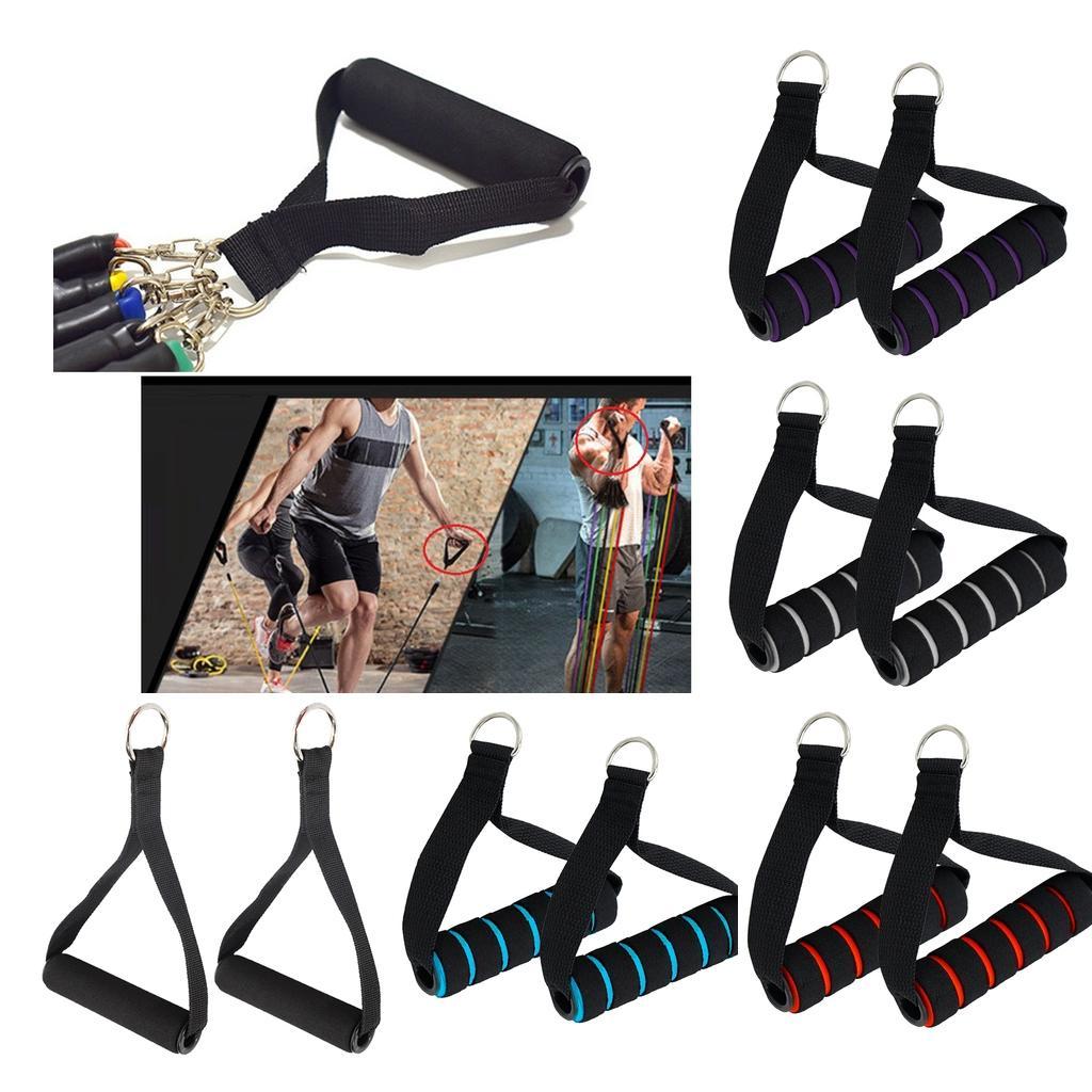 Resistance Bands Handle with Strong Nylon Strap D-rings for Fitness Exercise