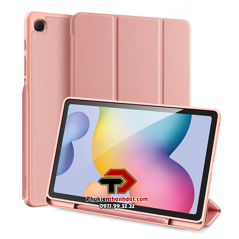 Bao da cho Samsung Galaxy Tab S6 Lite P610/P615 chính hãng Dux Ducis Domo có ngăn đựng bút - Hàng chính hãng
