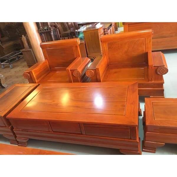 Bộ Bàn Ghế Phòng Khách Pháo Thủ Gỗ Gõ Đỏ