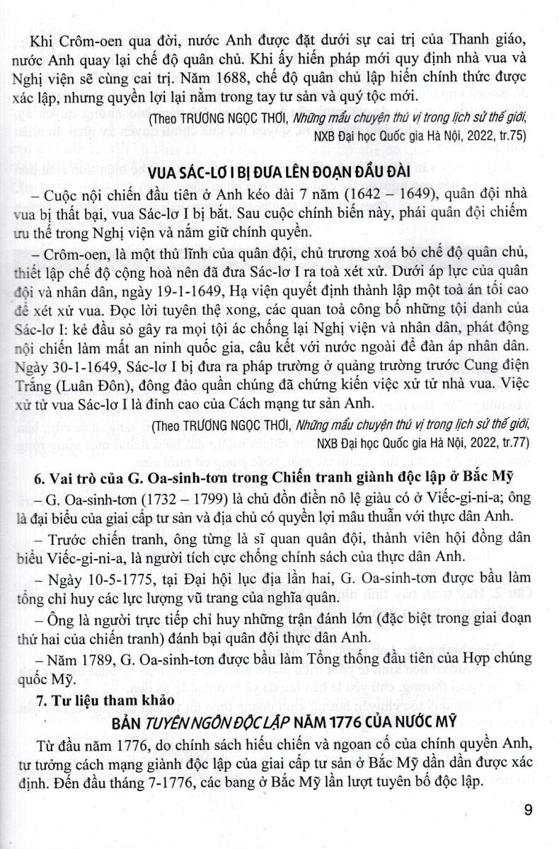 TƯ LIỆU DẠY - HỌC LỊCH SỬ 8