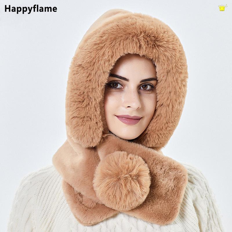 Phụ Nữ Mùa Đông Nón Earflaps Khăn Đa Năng Ushanka Mụn Mũ Ấm Nga Sang Trọng Máy Bay Ném Bom Nón Với Bộ Lông Bóng Một Mảnh nón Lưỡi Trai