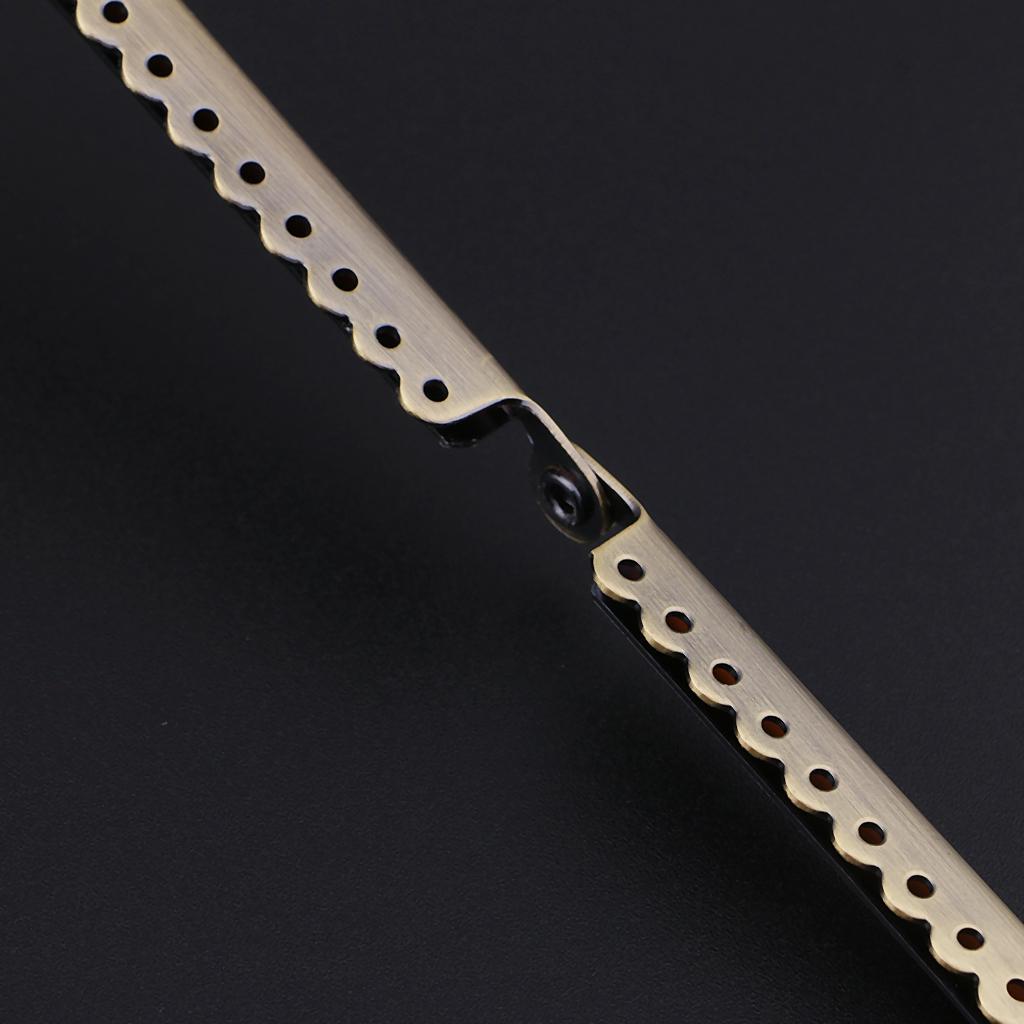 2pcs Bag Closure Clips Metal Bags Bag Hanger Bamboo Handle 25cm + 27cm for DIY Handbag Purse, Bronze