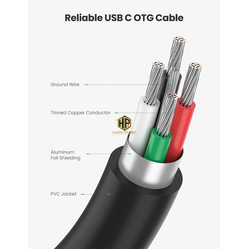 Cáp OTG USB Type C to USB 3.0 Ugreen 30701 chính hãng - Hàng Chính Hãng