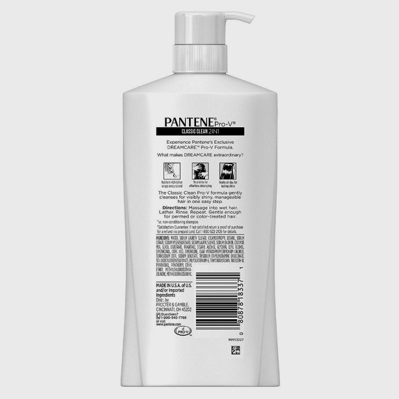 Dầu Gội &amp; Xả Pantene Pro-V Clacssic Clean 2in1 900ml - USA