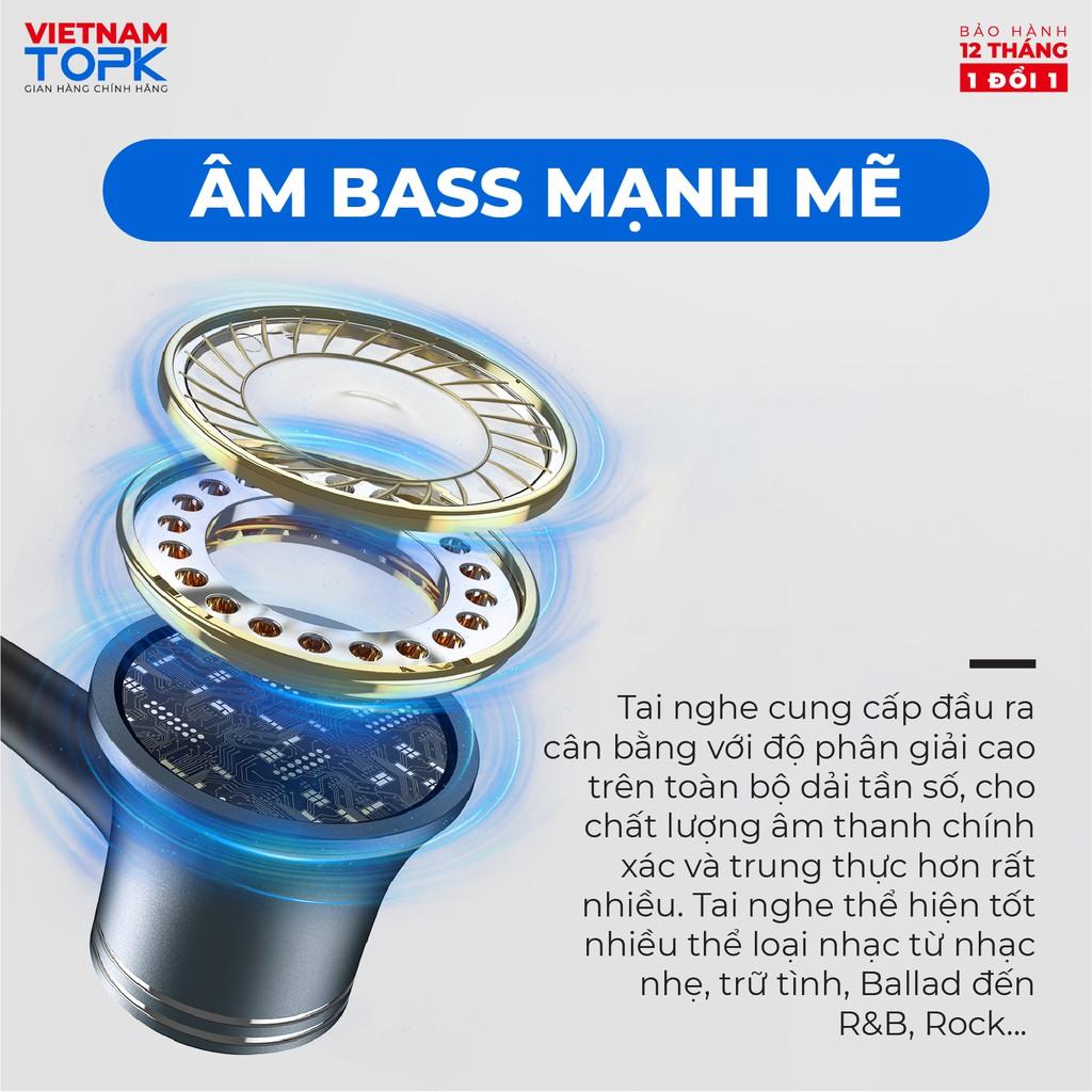 Tai nghe nhét tai có dây TOPK F38 - Âm thanh Stereo Jack cắm 3.5 Vỏ kim loại - Hàng chính hãng