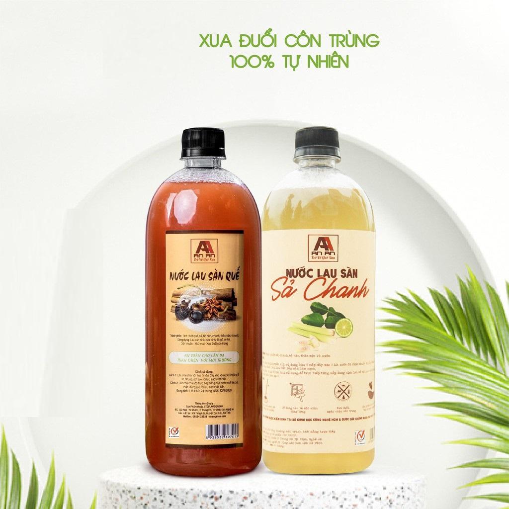 Combo Lau Sàn Sả Chanh &amp; Quế, Nước Lau nhà AN AN đã được kiểm định tại sở KHCN HCM với 100% hữu cơ