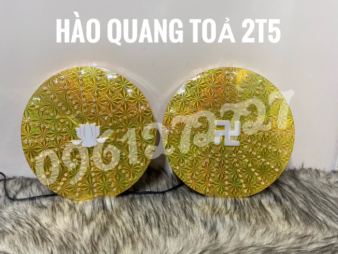 ĐÈN THỜ HÀO QUANG  25 CM TOẢ