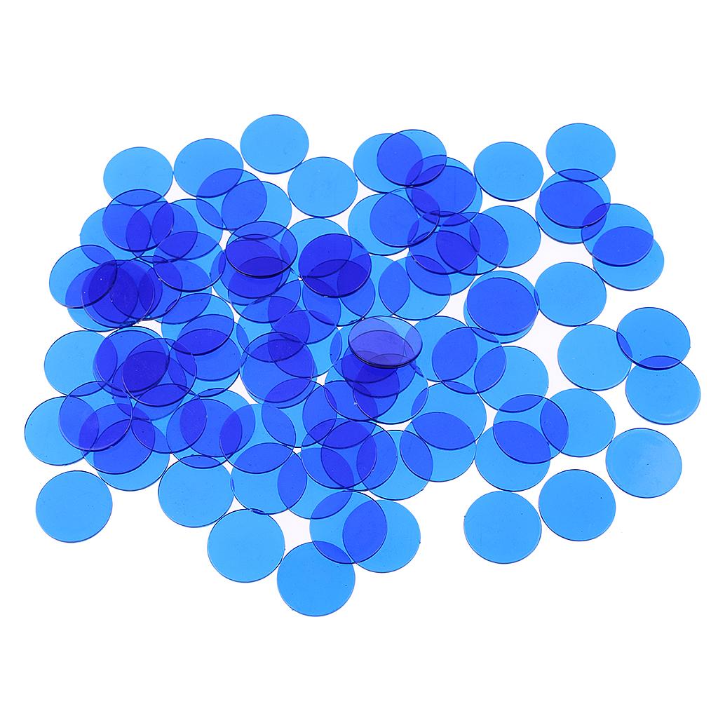Pack of 100 Bingo Chips – 1.5cm Translucent Markers for Bingo, Counting & Game Tokens, Chips for Bingo Games