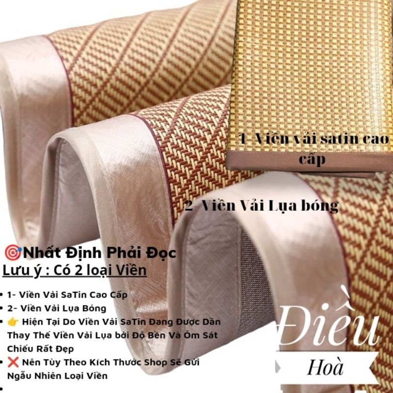 Chiếu mây điều hòa lót lụa cao cấp