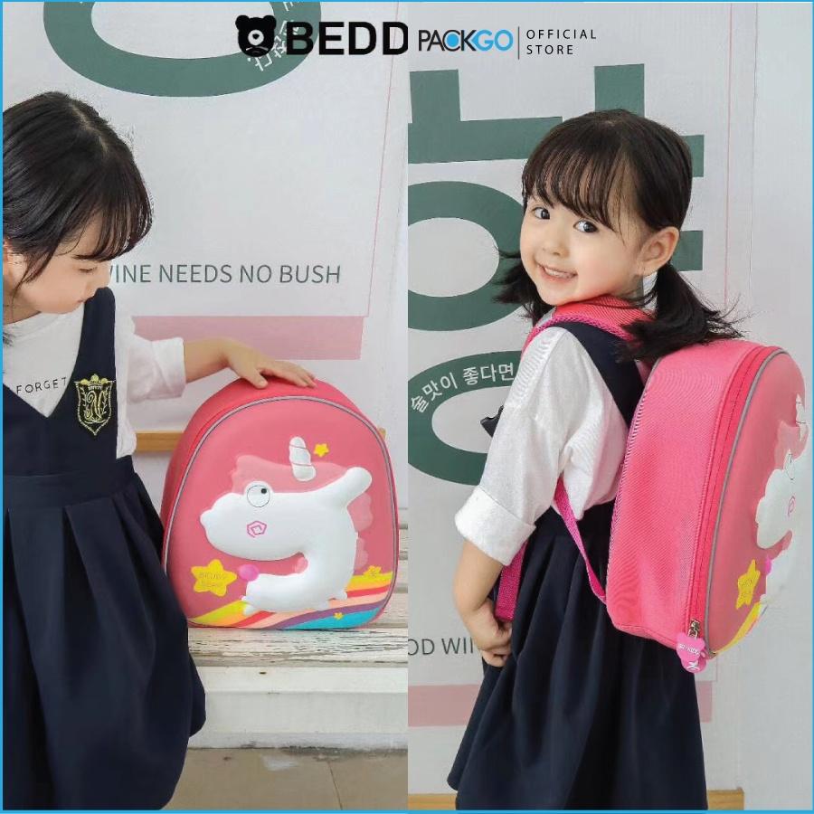 Balo Bé mẫu giáo Beddybear Phù hợp trẻ từ 02 tuổi Thương hiệu Beddy bear - Thiết kế kèm dây chống thất lạc mẫu mới - Sản phẩm bảo hành chính hãng 2 năm