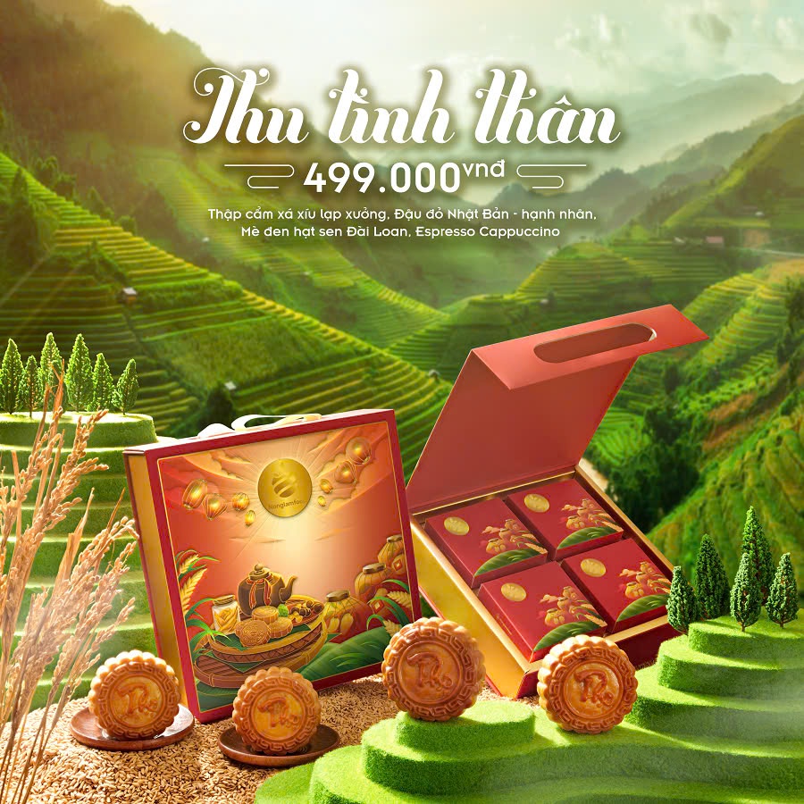 Set bánh trung thu ăn kiêng, ít ngọt Thu Tình Thân, An Ấm, Thưởng Nguyệt | Quà tặng healthy ý nghĩa