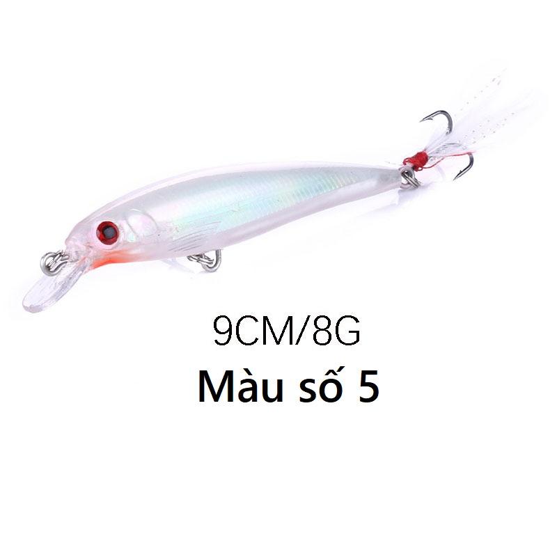 Mồi Giả Câu Lure 3D Đủ Màu Sắc MO18 Thiết Kế Như Thật 8g Có Móc Siêu Sắc