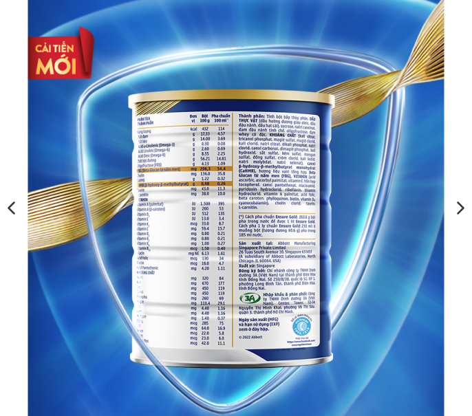 Thực phẩm dinh dưỡng y học Ensure Gold 800g