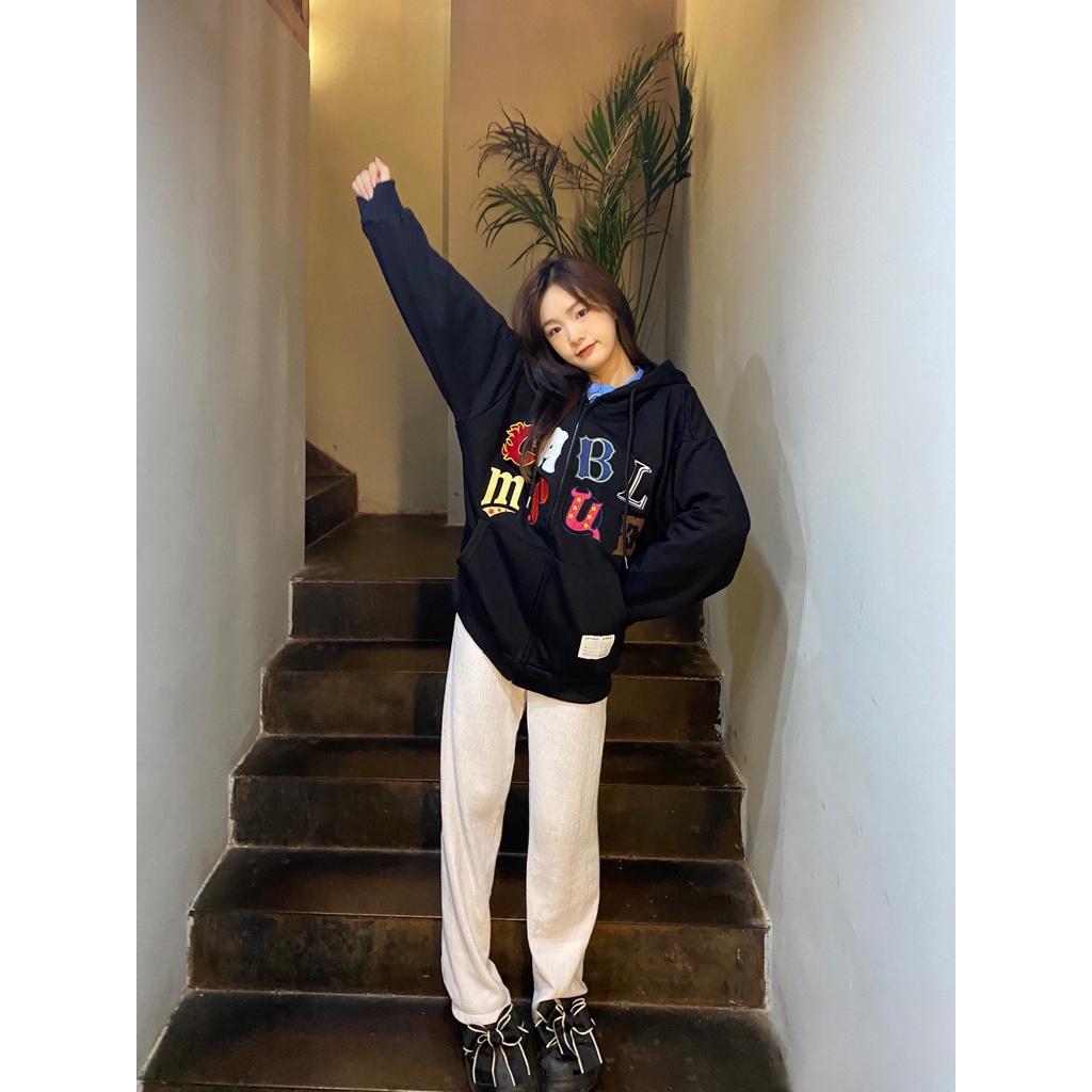 Áo Hoodie Zip Nỉ Nam Nữ Unisex Thêu Chữ CABL