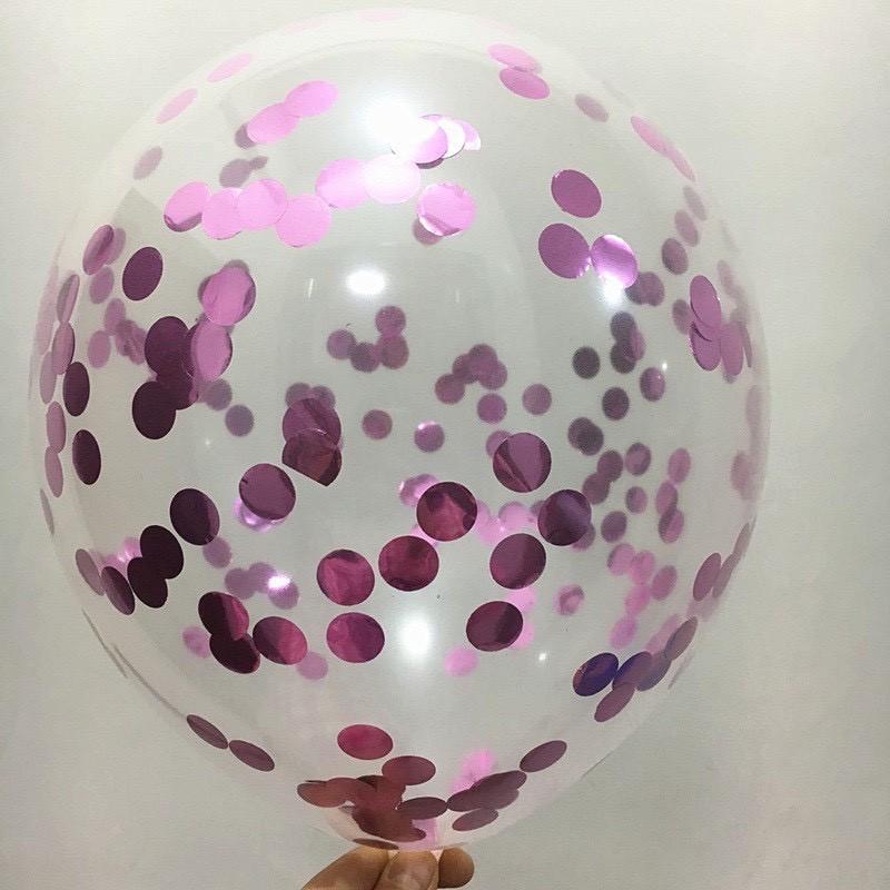Bóng Bay Kim Tuyến Trong Suốt Có Nhũ Bên Trong Size 25Cm Trang Trí Sinh Nhật BB40