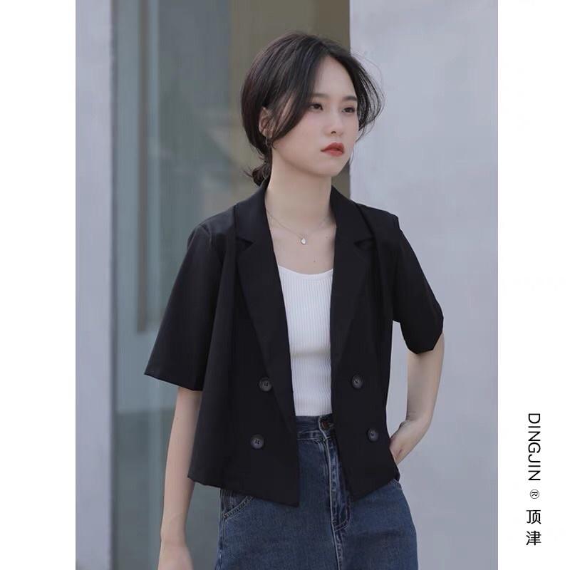 Áo blazer dáng lửng 2 hàng cúc B-A-M STORE