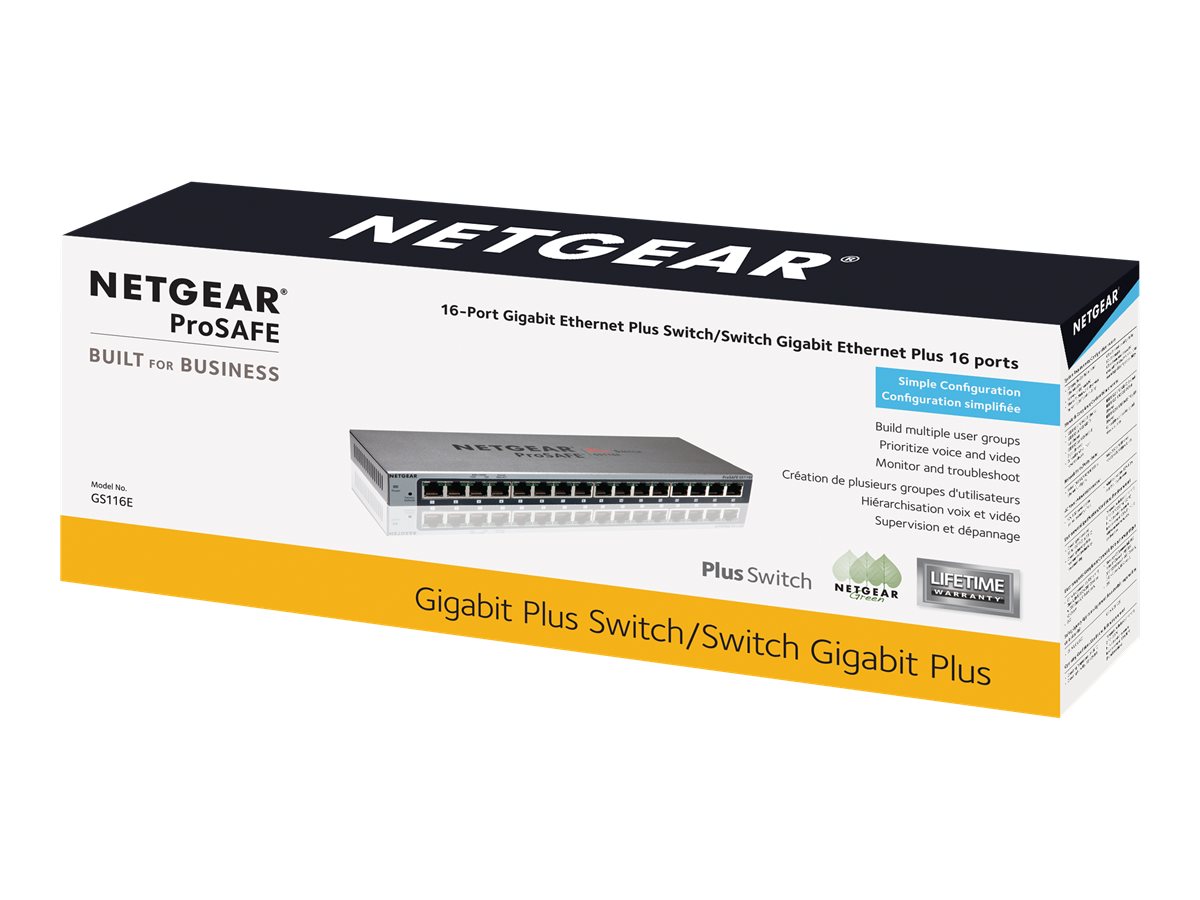 Bộ Chia Mạng Để Bàn 16 Cổng 10/100/1000M Gigabit Ethernet Smart Switch Netgear GS116E - Hàng Chính Hãng