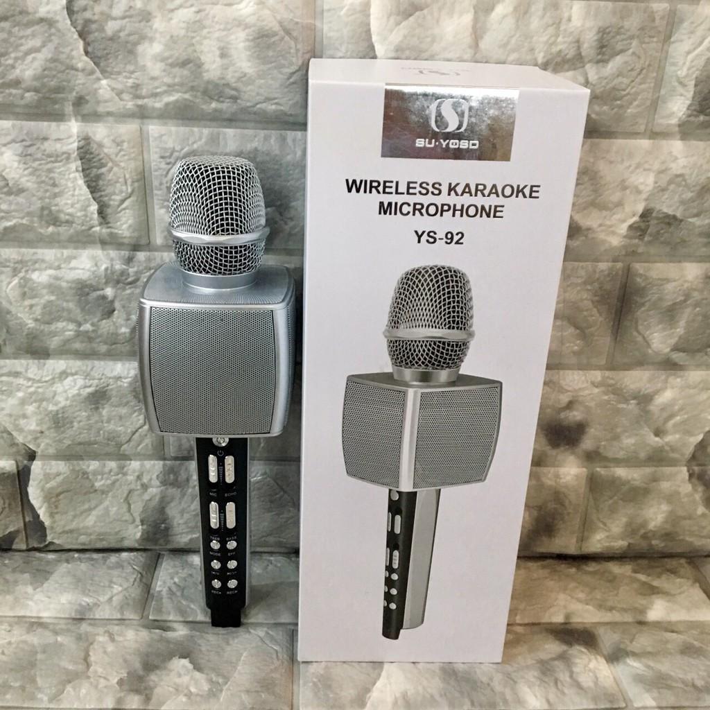 Mic karaoke ys92 kiêm bluetooth karaoke di động dùng làm loa trợ giảng , âm thanh to rõ ràng , mic hát nhẹ