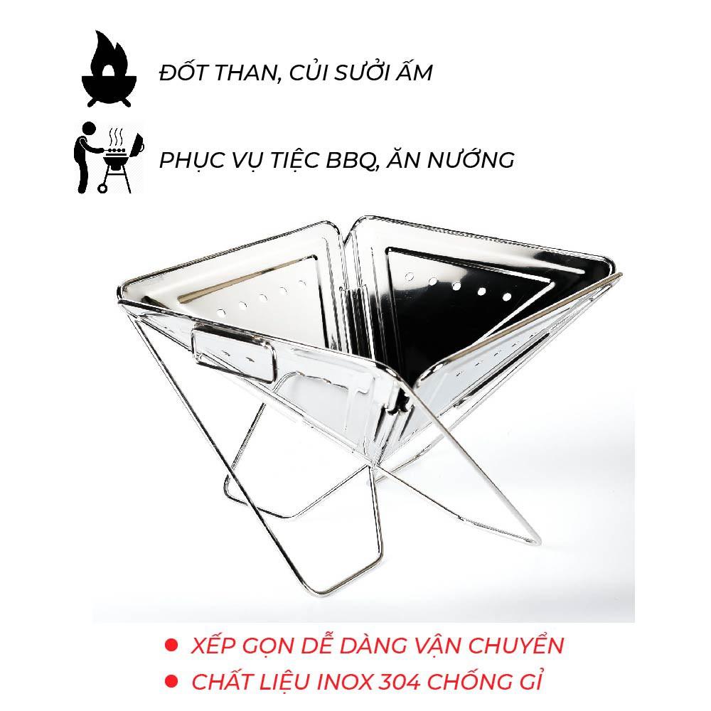 Khay nướng than chống gỉ xếp gọn - Size L