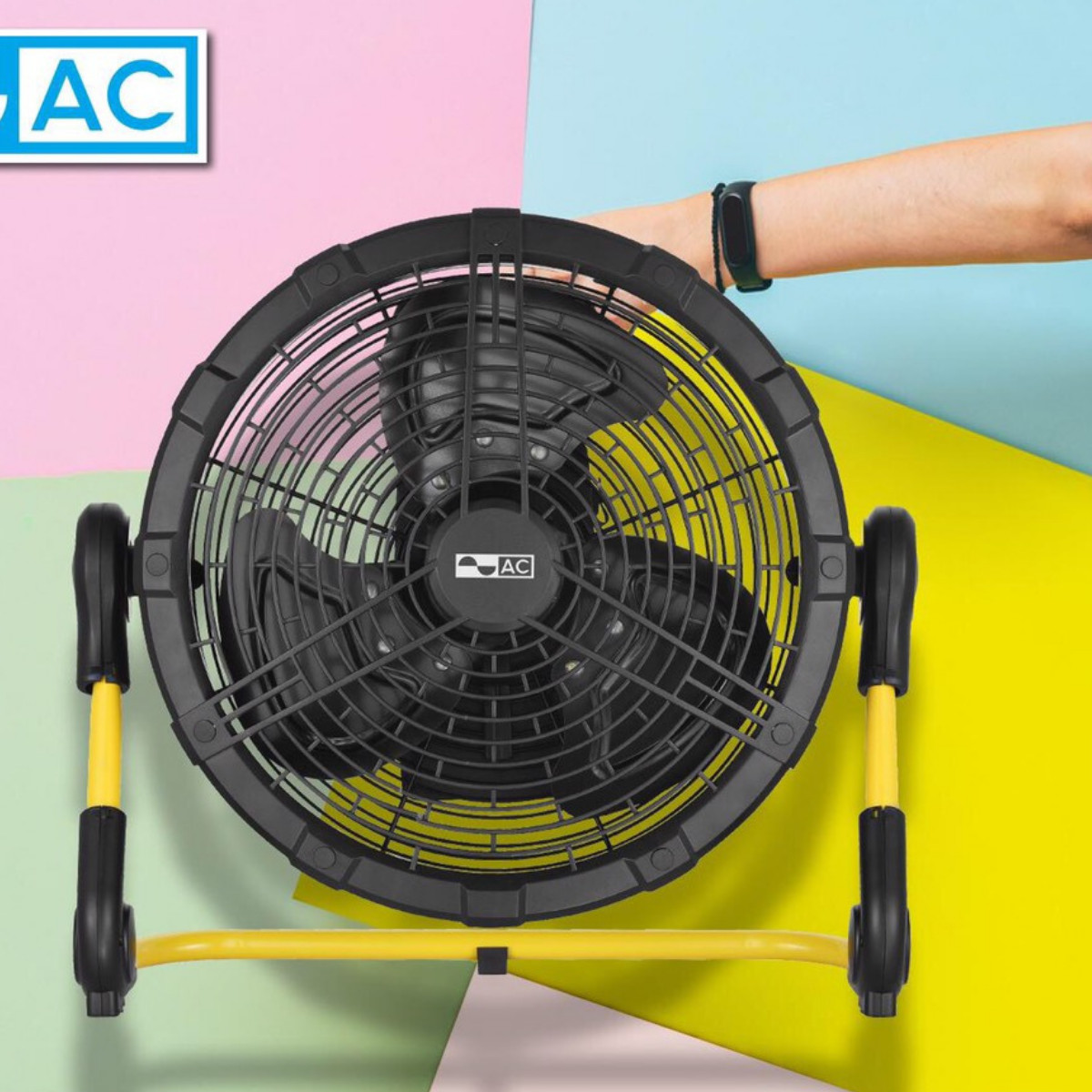 Quạt sạc AC ARF02D123DB , cánh 12 inch - Đen - Hàng Chính Hãng