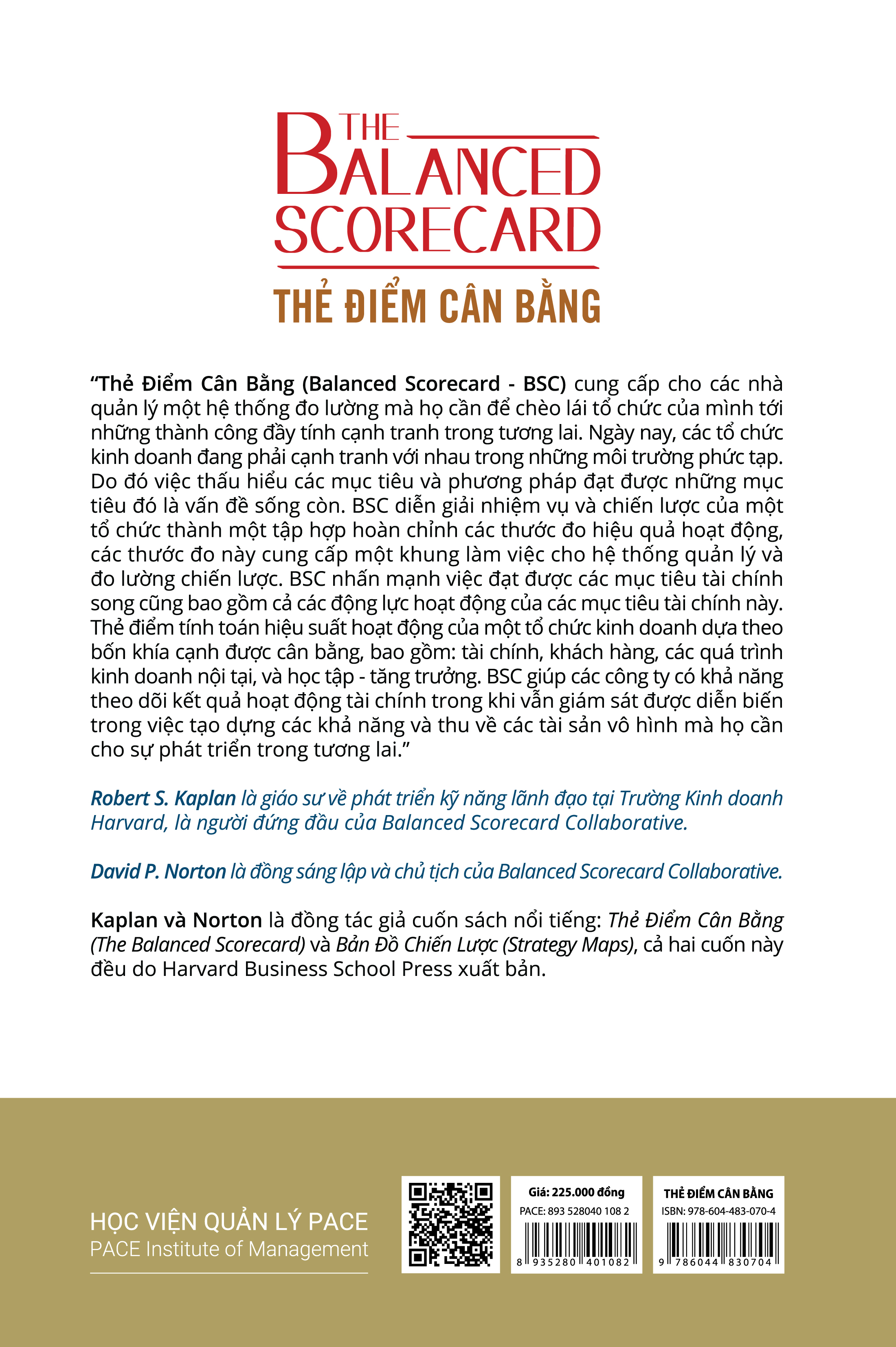 THẺ ĐIỂM CÂN BẰNG (The Balanced Scorecard) - Robert S. Kaplan &amp; David P. Norton - tái bản - (bìa cứng)