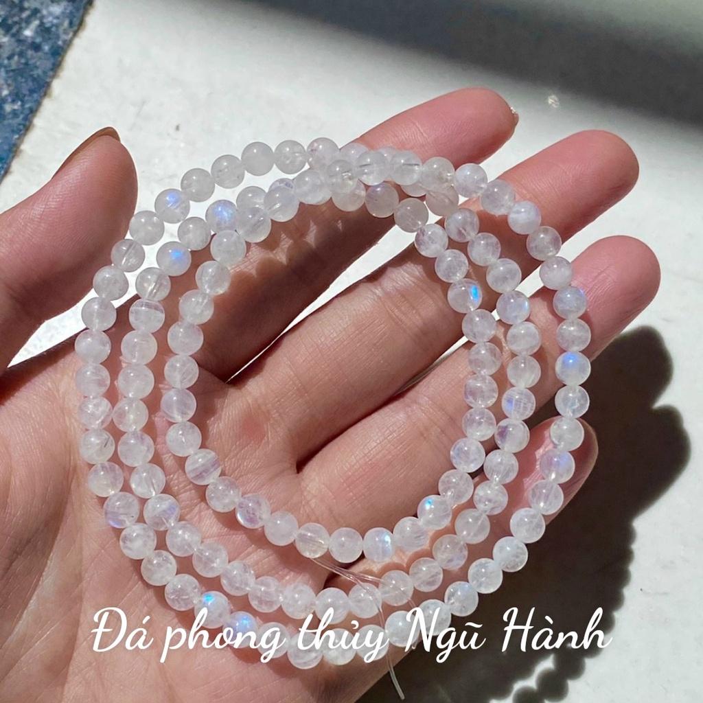 Chuỗi vòng tay Moonstone quấn 3 vòng siêu trong, cực đẹp - hàng thật, bao các loại kiểm định