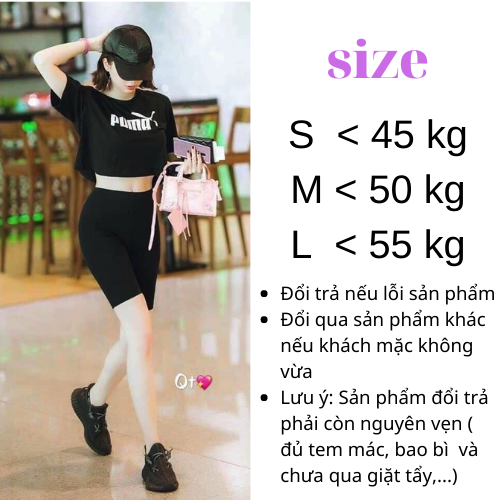 Quần legging đùi biker short lửng dáng ngắn nữ mùa hè chất cotton mát co giãn mềm mại