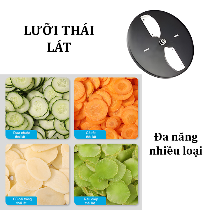 Máy Thái Rau Củ Quả Septree ANS-A5 Thương Hiệu Mỹ Công Suất Lớn 600W, Khay Chứa 7L, Năng Suất Cắt 300kg/giờ, Lát Cắt Mịn, Nhập Khẩu - BẢO HÀNH 1 NĂM, HÀNG NHẬP KHẨU