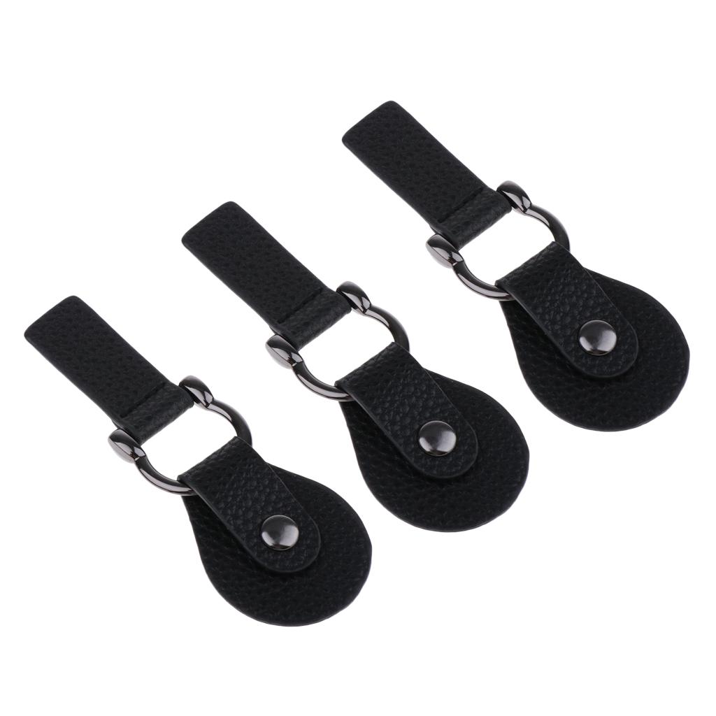 3 May Trên Ví Cầm Tay Giả Da Khóa Tab Tự Làm Túi Đeo Vai Túi Xách Thay Thế-Đen