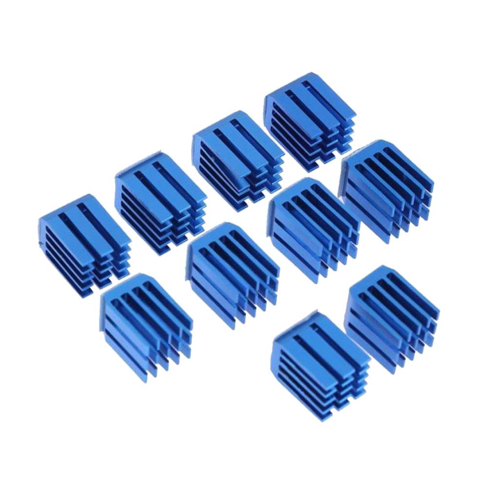 10 Pcs 3D Printer Parts Accessories Blue Cooling Block Heatsink for TMC2100