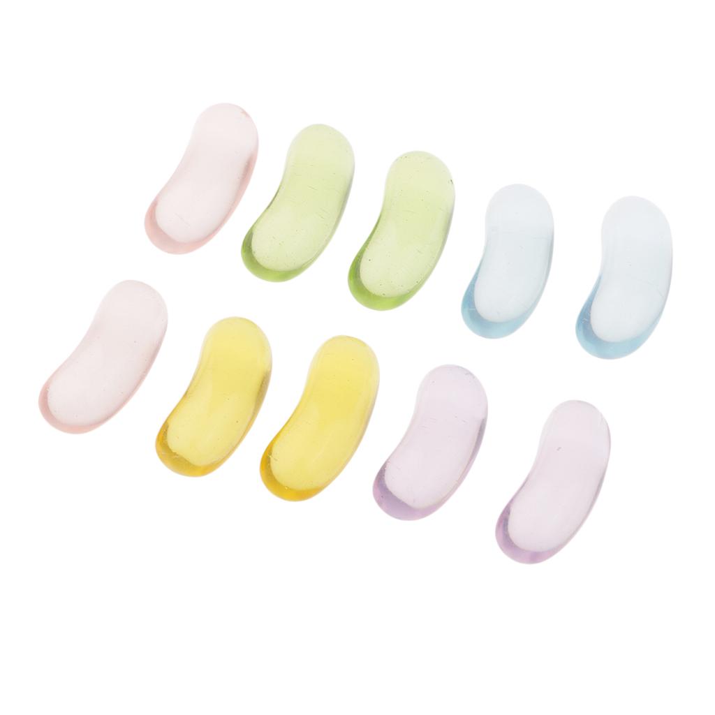 10pcs Clear Candy Resin Scrapbooking Embellishment for DIY Phone Case Decor