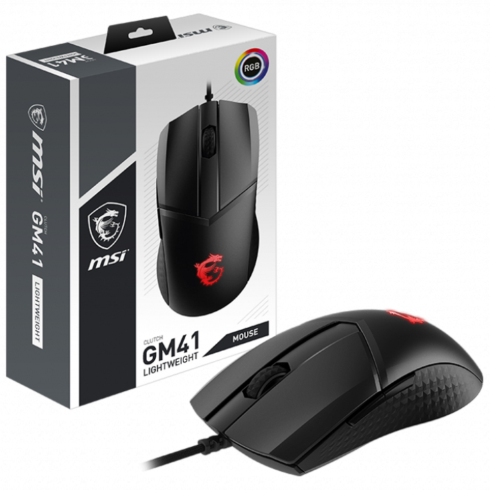 Chuột gaming có dây MSI Clutch GM41 Lightweight - Hàng chính hãng