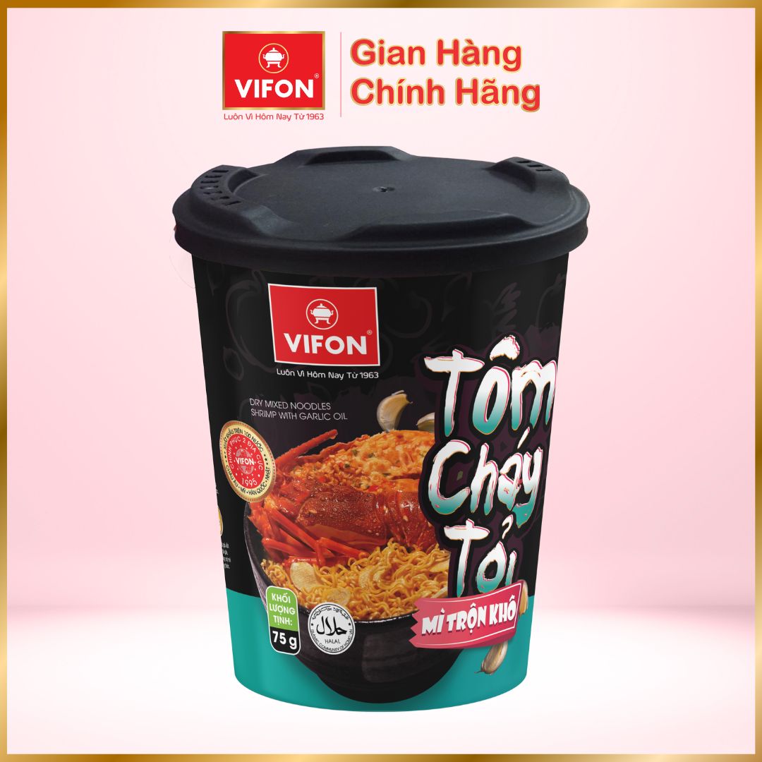 Thùng 24 Ly Mì Trộn Tôm Cháy Tỏi VIFON
