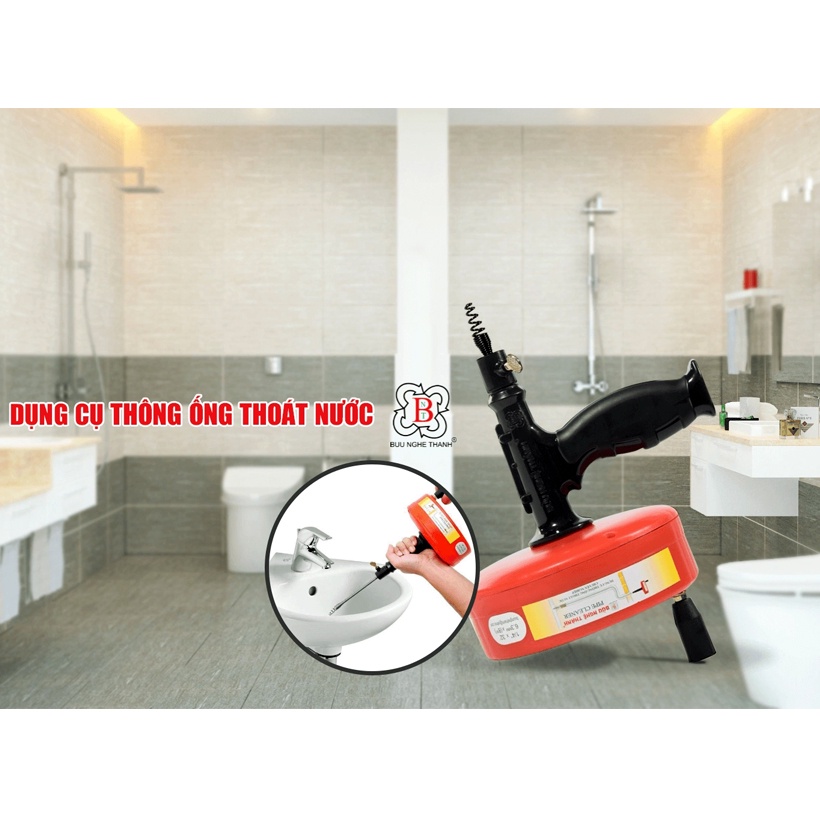 Dụng cụ thông ống cống 3 m Bửu Nghệ Thành DCTO-3M-TCN - CÓ TAY CẦM
