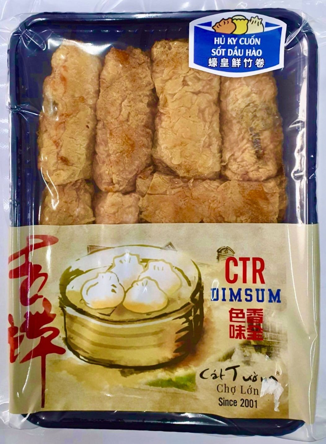 Hủ ky sốt dầu hào 315gr/9 miếng ( 蠔皇鮮竹卷 Fried tofu skin rolls with oyster sauce)