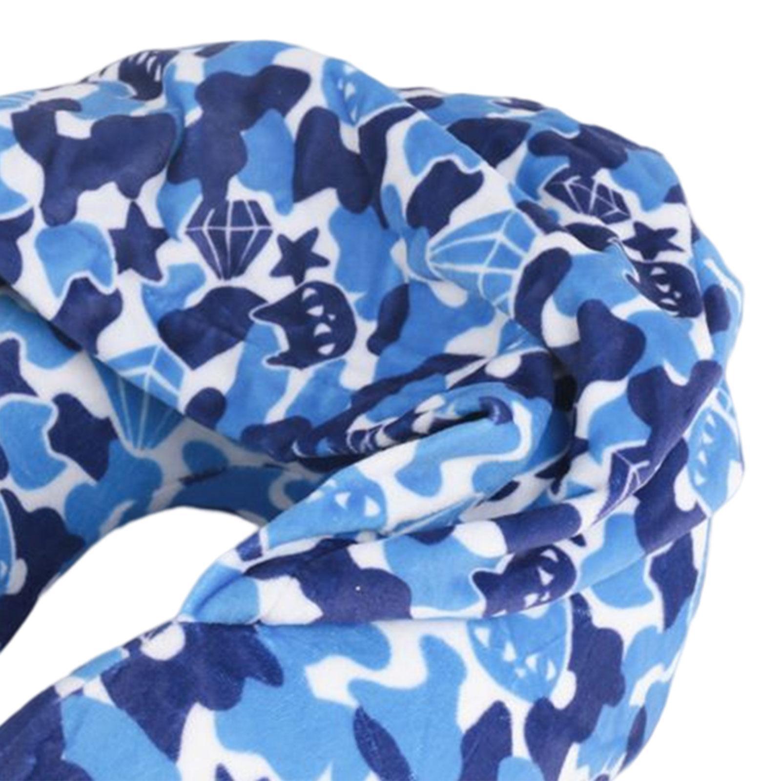 Ergonomic Memory Foam Neck Travel Pillow with Hoodie for Airplane Car Home