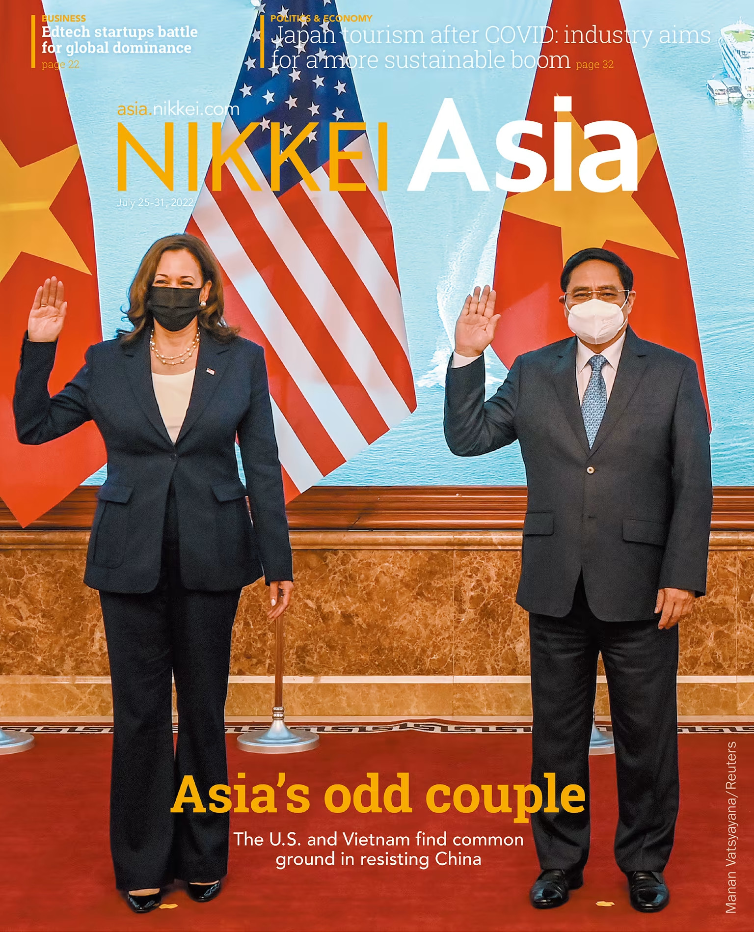 Nikkei Asian Review: Nikkei Asia - 2022: ASIA'S ODD COUPLE - 30.22 tạp chí kinh tế nước ngoài, nhập khẩu từ Singapore,