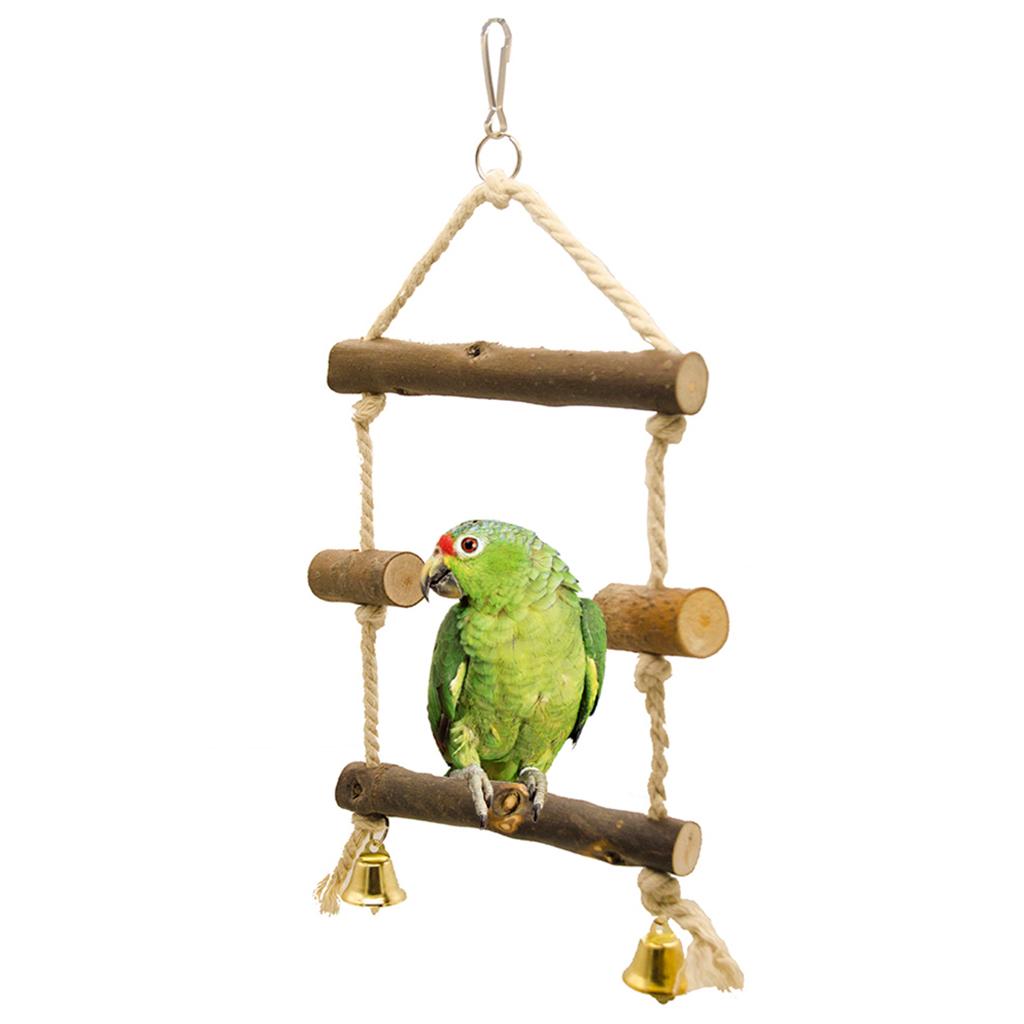 Bird Swing Pet Bird Parrot Parakeet Cage Hammock Swing Toy Hanging Toy S