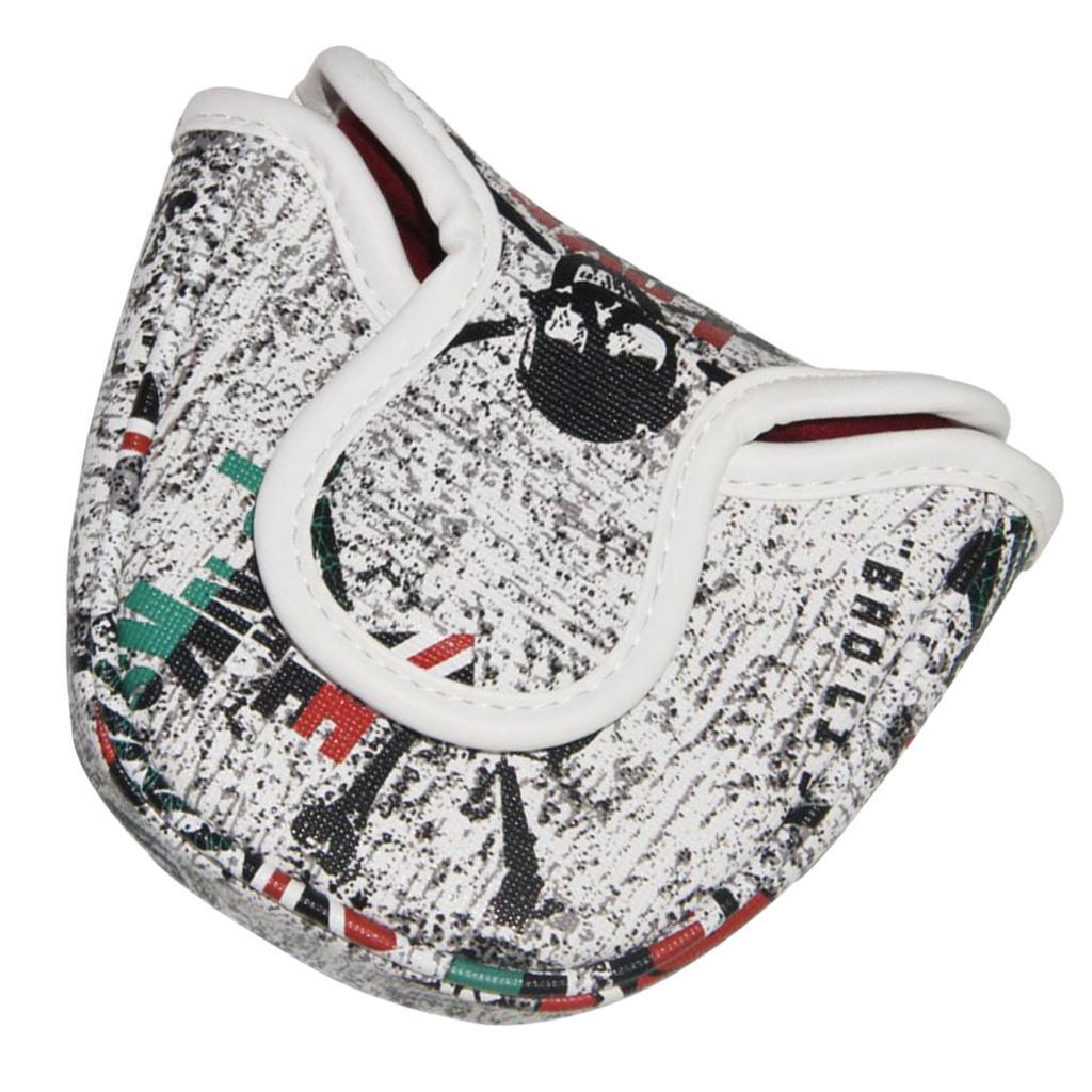 Waterproof PU Golf Mallet Head Cover / Golf Center Shaft Headcover