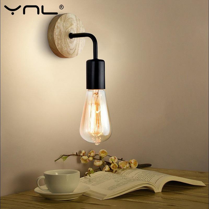 Đèn tường gỗ Vintage Sconce Wall Lightture