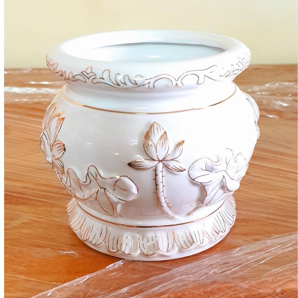 Bát nhang bạch ngọc cao cấp cao 10 cm số 2