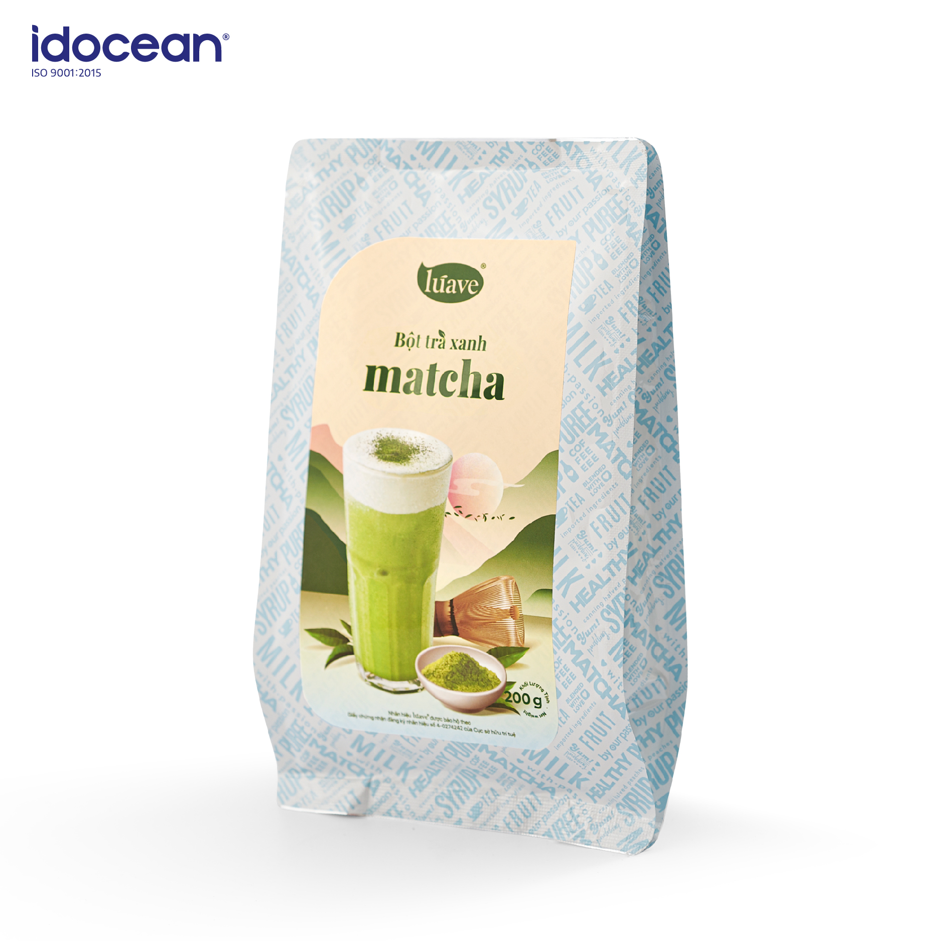 Bột Trà xanh Matcha Lúave 200g / túi - Matcha Nhật Bản, màu xanh tự nhiên, dễ hòa tan, pha chế, làm bánh, làm kem