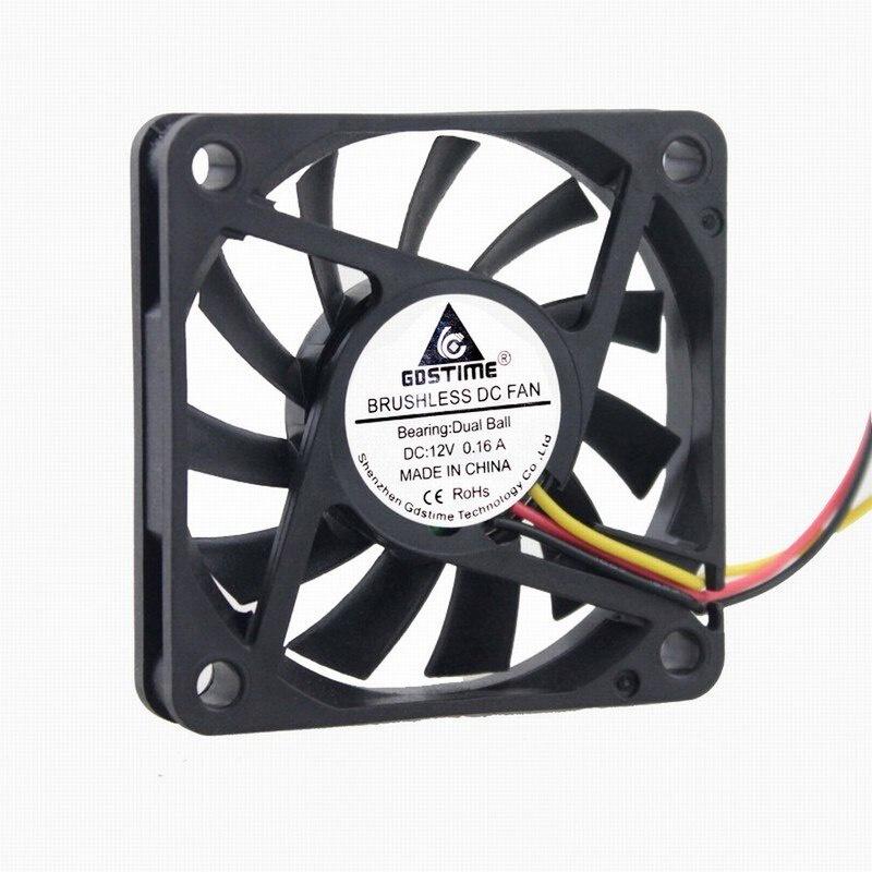 1 Piece Gdstime 3Pin FG Dual Ball 60mm x 1mm DC 11V 3-wire Brushless Cooling Fan 60x60x1mm 6cm 601