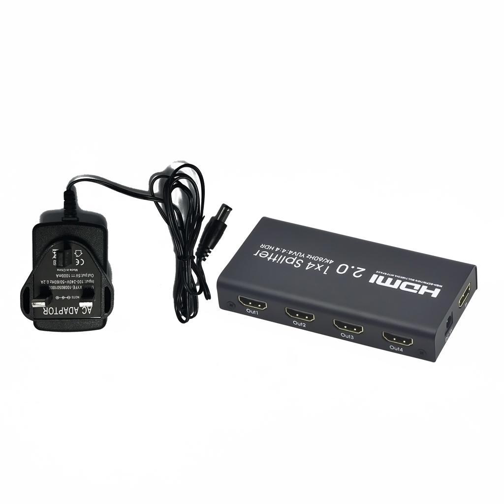 HDMI 2.0 Switch Box Splitter 1 In 4 Out HDMI 4K@60HZ Switcher Distributor